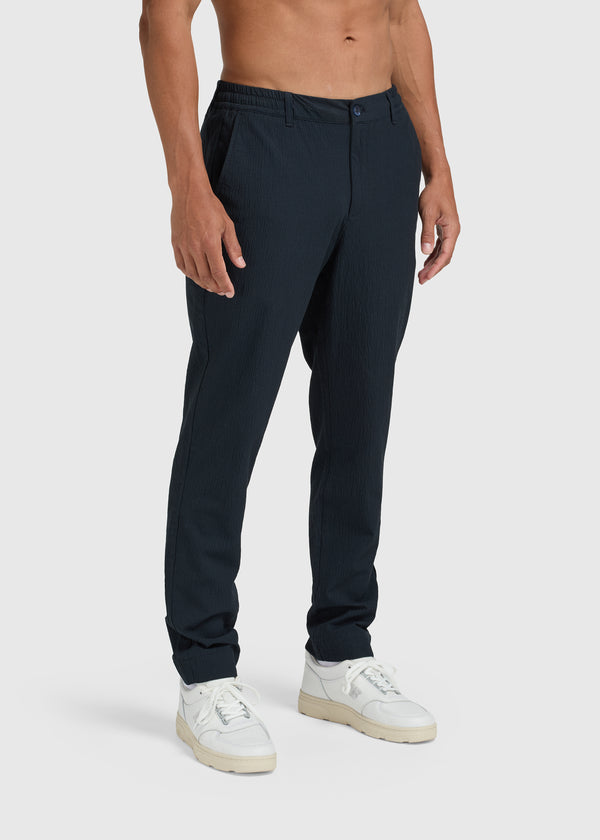 The Seersucker Trouser - Navy Blue