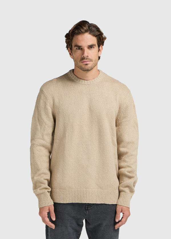 Premium Knit Crewneck - Light Sand