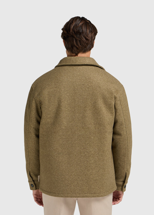 Padded Overshirt - Olive Green
