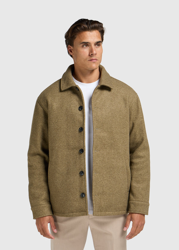 Padded Overshirt - Olive Green