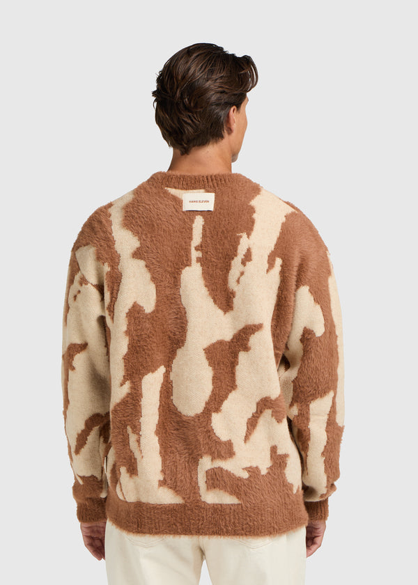 Hairy Glacier Knit - Brown - Sand