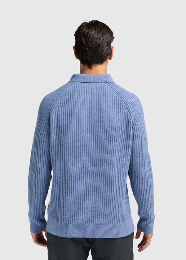Soft Structure Polo - Blue Melange