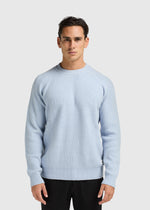 Soft Waffle Crewneck - Light Blue