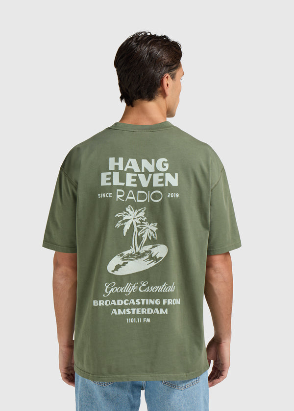 Radio Tee - Moss Green