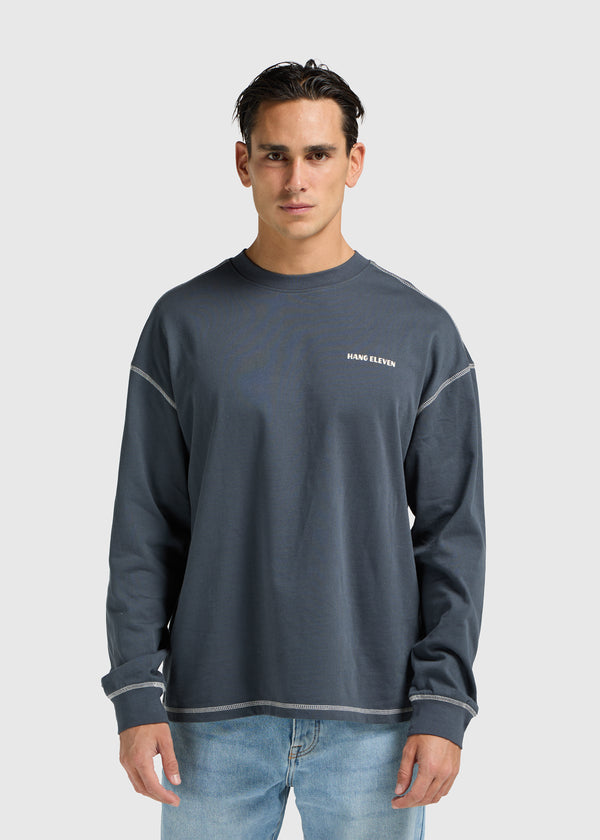 Heavy Badge Longsleeve - Ombre Blue