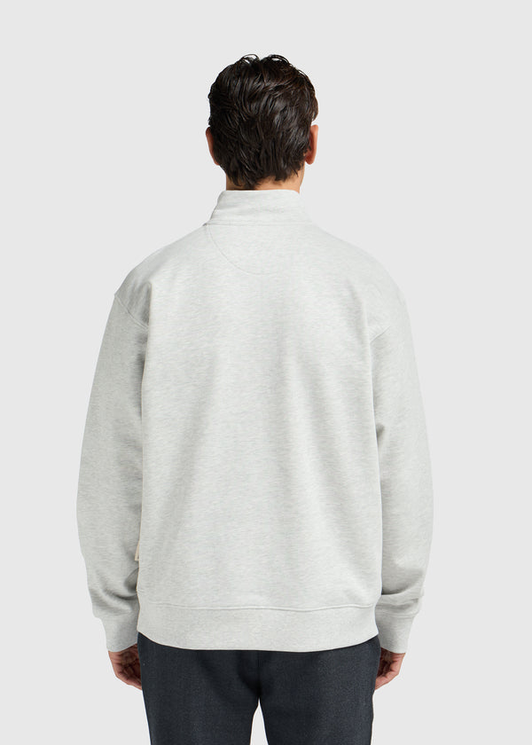 Half Zip Sweater - Grey Melee