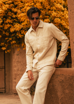 Jacquard Overshirt - Sand