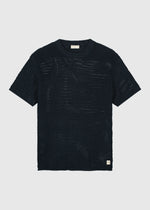Crochet Knitted Tee - Navy