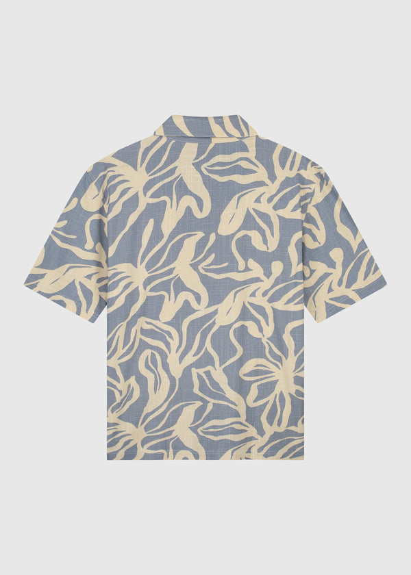 Plants Slub Shirt - Dusty Blue
