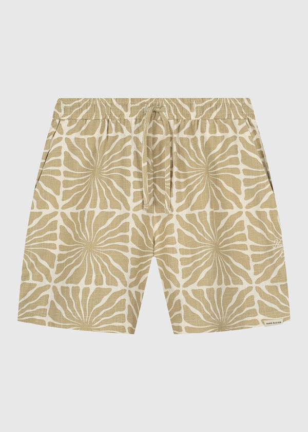 Flower Slub Short - Sand