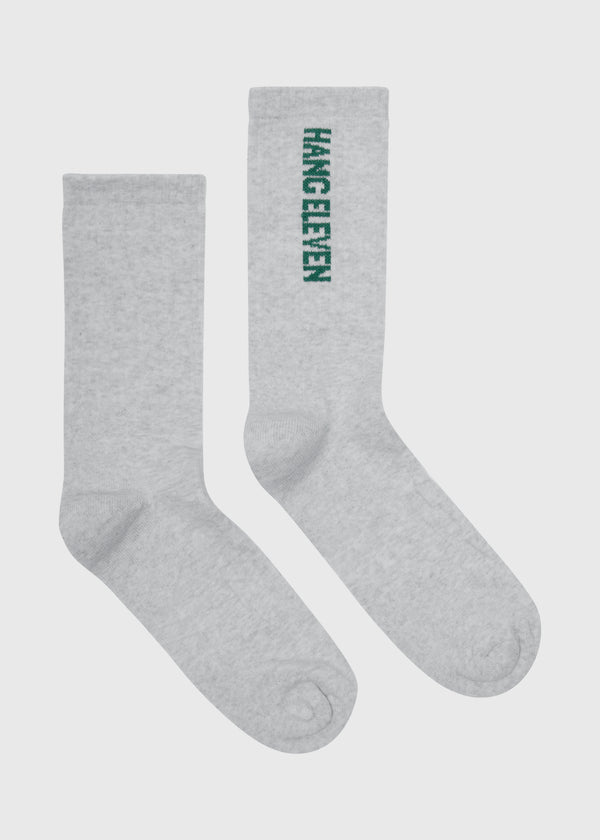 Hang Eleven Vertical Socks - Grey Melee
