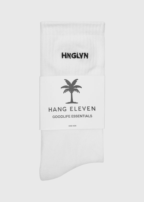 Hang Eleven Small Logo Socks - White