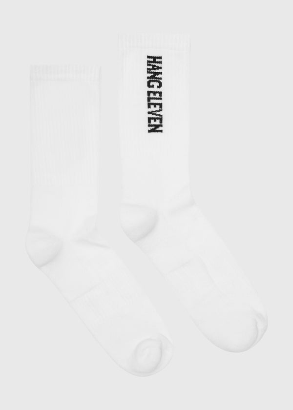 Hang Eleven Vertical Socks - White