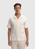 Crochet Sunrise Shirt - White Sand