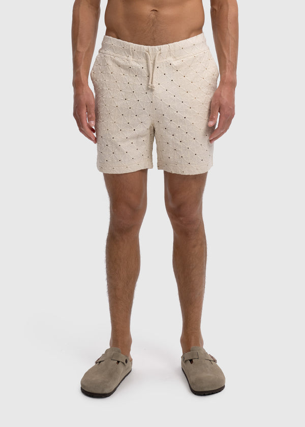 Crochet Sunrise Short - White Sand
