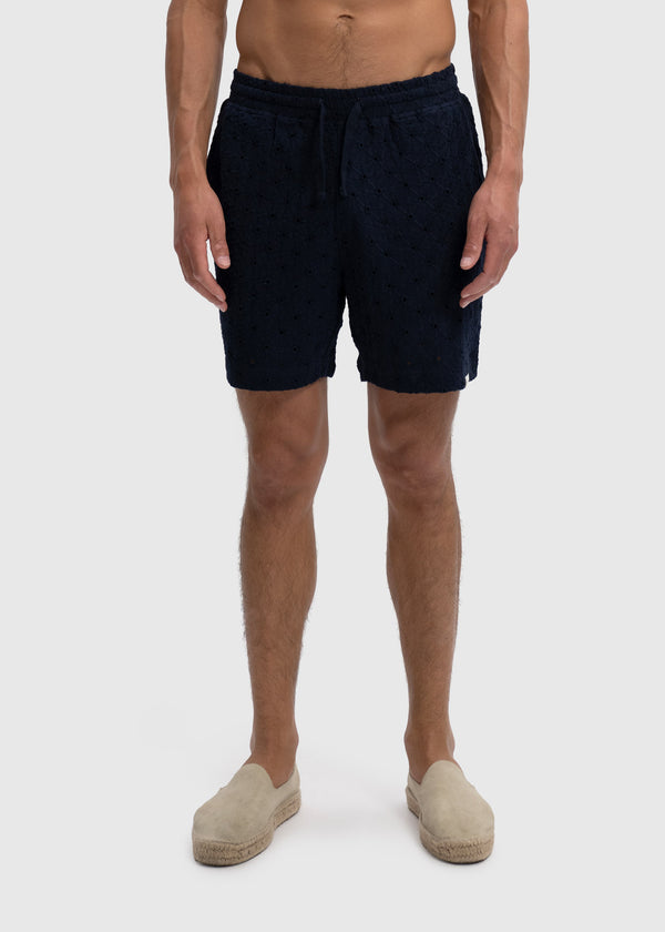 Crochet Sunrise Short - Navy
