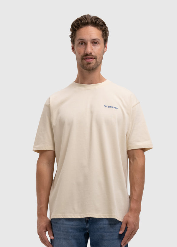 Brand Embro Tee - White Sand