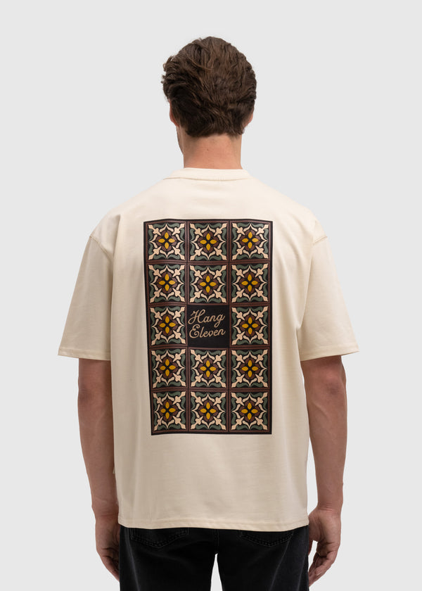 Full House Of Tiles Tee - White Sand
