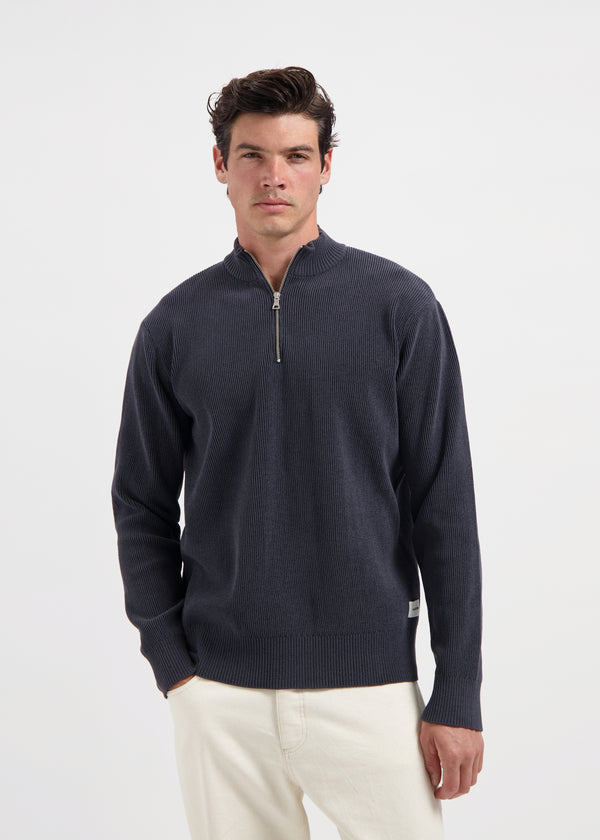Clean Half Zip - Navy Blue