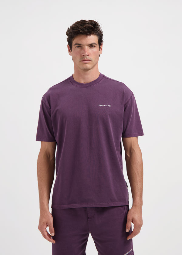 Washed Essential Tee - Dark Purple