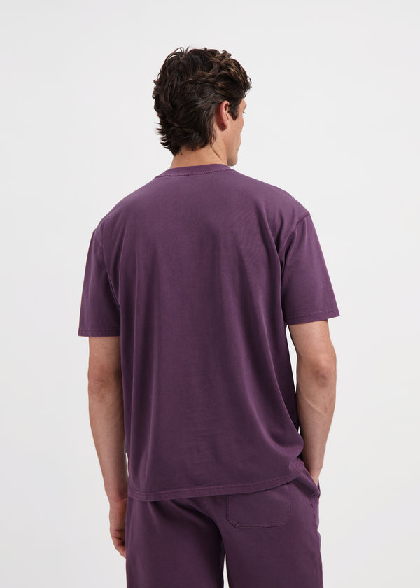 Washed Essential Tee - Dark Purple