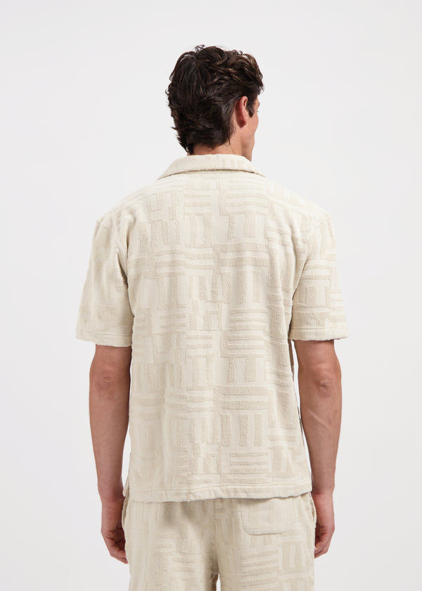 Toweling Jacquard Shirt - Sand