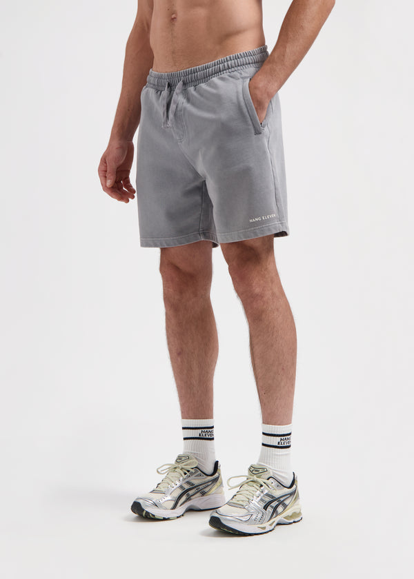 Washed Sweat Short - Stone Grey