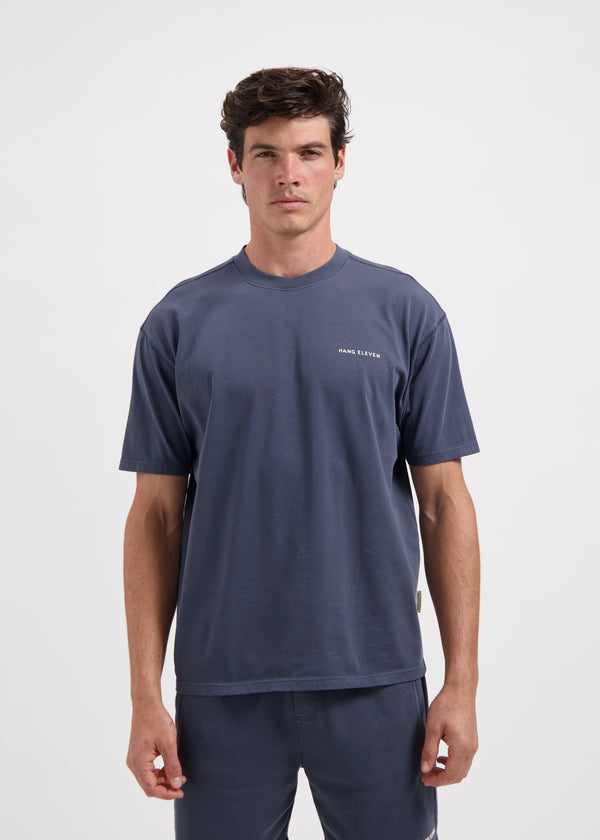 Washed Essential Tee - Ombre Blue