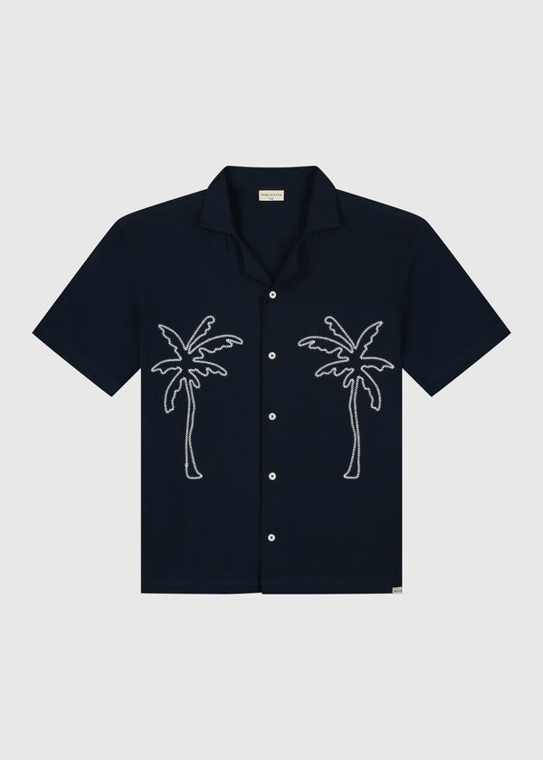 Palm Slub Shirt - Navy