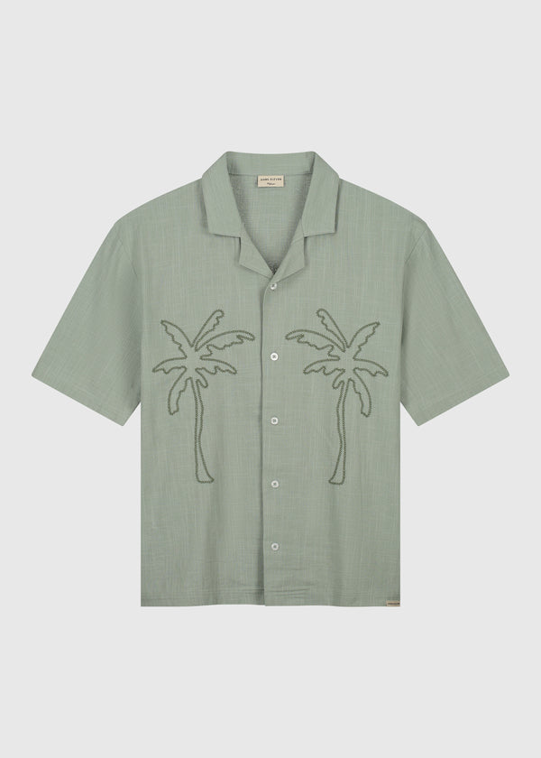 Palm Slub Shirt - Sage Green