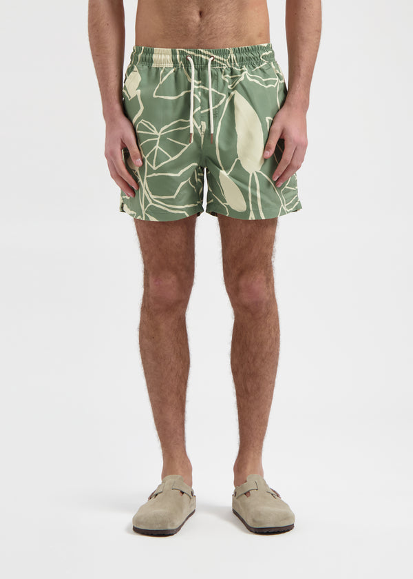 Plants Swim Short - Green